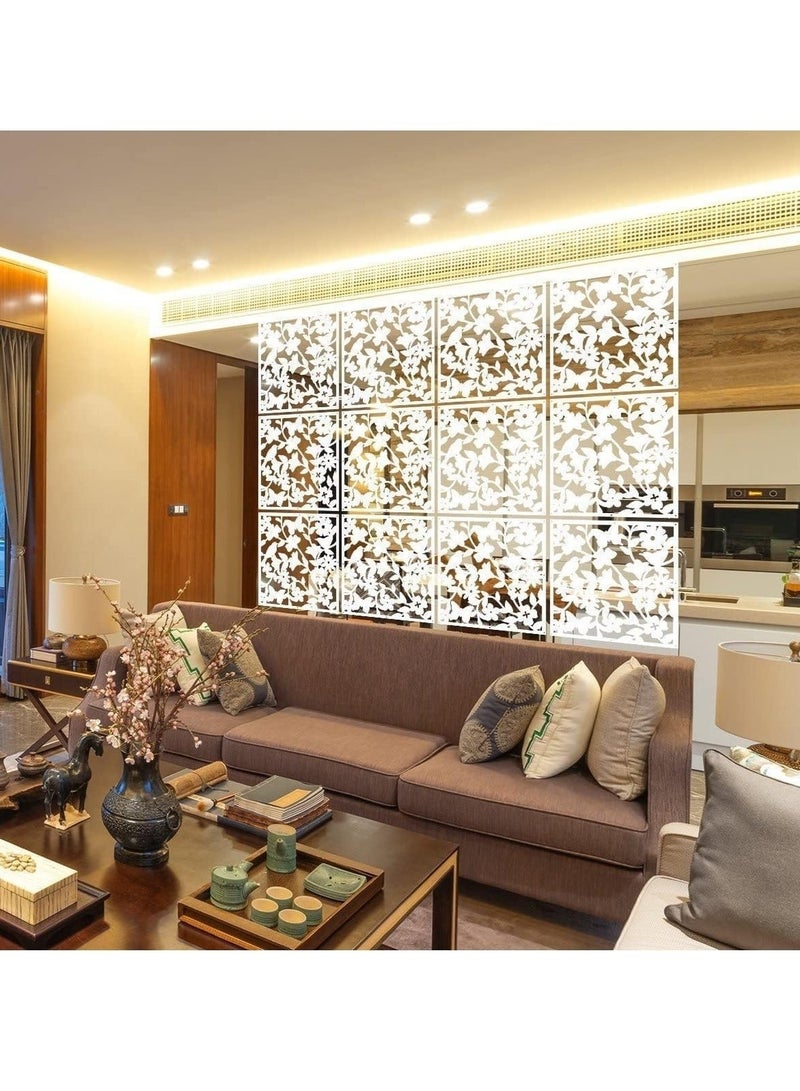WALALLA 24 Pcs Hanging Room Divider, PVC Panels Screen, Room Divider, Home Decora Board for Decorating Living Room, Dining Room, Sitting Room, Office, Restaurant Decoration - Image 2